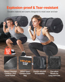 Gym & Training Step: VEVOR Workout Sandbag, Heavy Duty Workout Power Bags with Handles, 23-56 kg Adjustable Slam Bag for Fitness Strength Weight Training Cross-Training, Home Gym Exercise, Black (Unfilled)