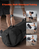 Gym & Training Step: VEVOR Workout Sandbag, Heavy Duty Workout Power Bags with Handles, 23-56 kg Adjustable Slam Bag for Fitness Strength Weight Training Cross-Training, Home Gym Exercise, Black (Unfilled)