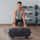Gym & Training Step: VEVOR Workout Sandbag, Heavy Duty Workout Power Bags with Handles, 23-56 kg Adjustable Slam Bag for Fitness Strength Weight Training Cross-Training, Home Gym Exercise, Black (Unfilled)