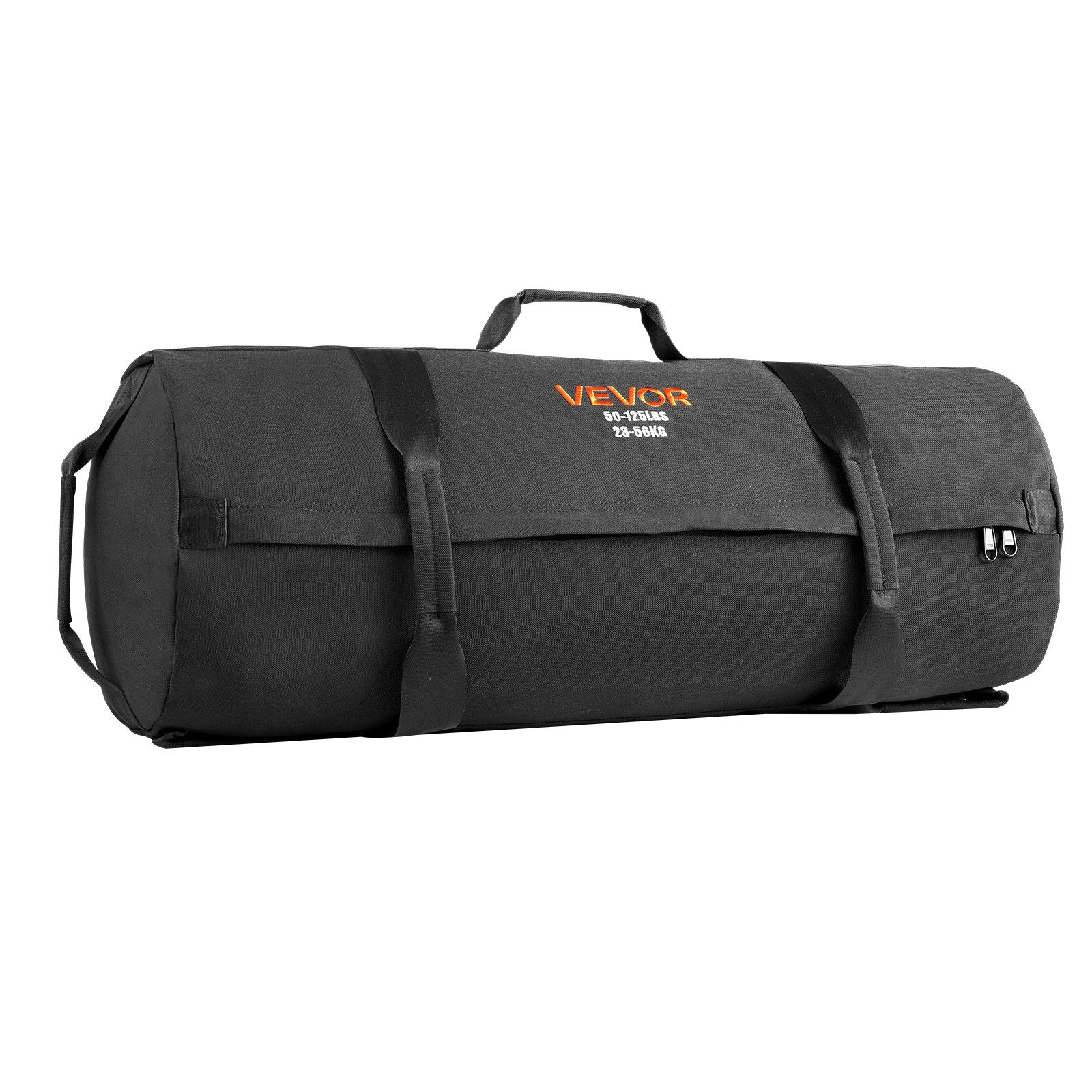Gym & Training Step: VEVOR Workout Sandbag, Heavy Duty Workout Power Bags with Handles, 23-56 kg Adjustable Slam Bag for Fitness Strength Weight Training Cross-Training, Home Gym Exercise, Black (Unfilled)