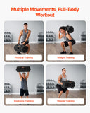 Gym & Training Step: VEVOR Workout Sandbag, Heavy Duty Workout Power Bags with Handles, 11-34 kg Adjustable Slam Bag for Fitness Strength Weight Training Cross-Training, Home Gym Exercise, Black (Unfilled)