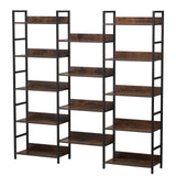 VEVOR Metal Bookshelf Rustic Bookshelf 14-Tier for Living room Bedroom & Office