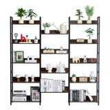 VEVOR Metal Bookshelf Rustic Bookshelf 14-Tier for Living room Bedroom & Office