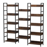 VEVOR Metal Bookshelf Rustic Bookshelf 14-Tier for Living room Bedroom & Office