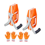 Packaging Tape: VEVOR Double Handed Stone Carrying Clamps, 299 kg Load Capacity, 2 Pack Granite Panel Carriers Lifting Tools with Rubber-lined (0-60 mm), Heavy Duty lifting Clamps for Plywood, Glass, Granite