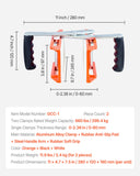 Packaging Tape: VEVOR Double Handed Stone Carrying Clamps, 299 kg Load Capacity, 2 Pack Granite Panel Carriers Lifting Tools with Rubber-lined (0-60 mm), Heavy Duty lifting Clamps for Plywood, Glass, Granite