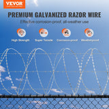 Automotive Repair & Speciality Tools: VEVOR Razor Wire Razor Barbed Wire 147ft 3Rolls Razor Wire Fencing Double Spiral