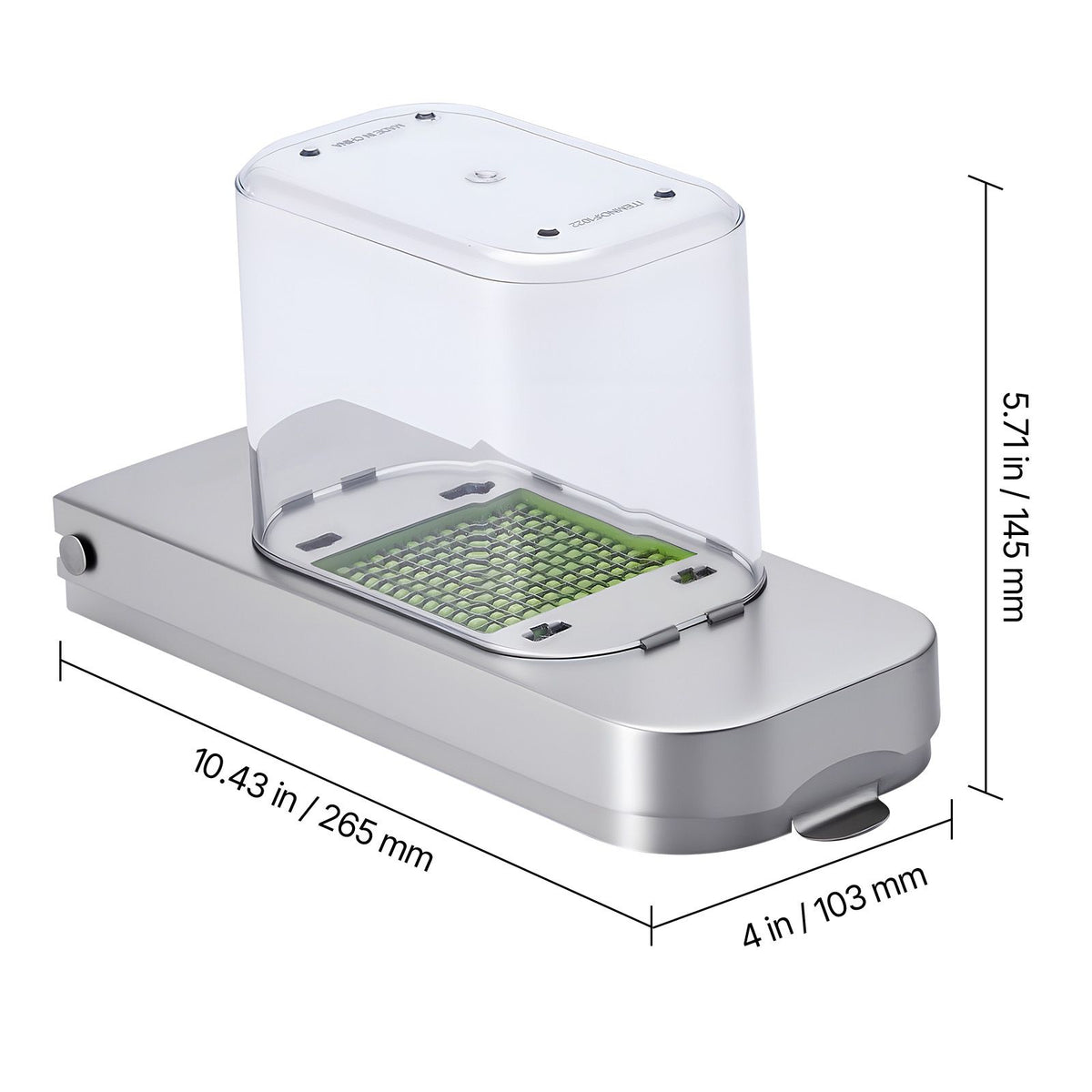 Vegetable Chopper, Food Veggie Cutter with 3 Stainless Steel Blades, Onion Slicer with Container, Salad Potato Dicer Kitchen Gadgets & Essentials Home Appliances Tools for Easy DIY, Silver