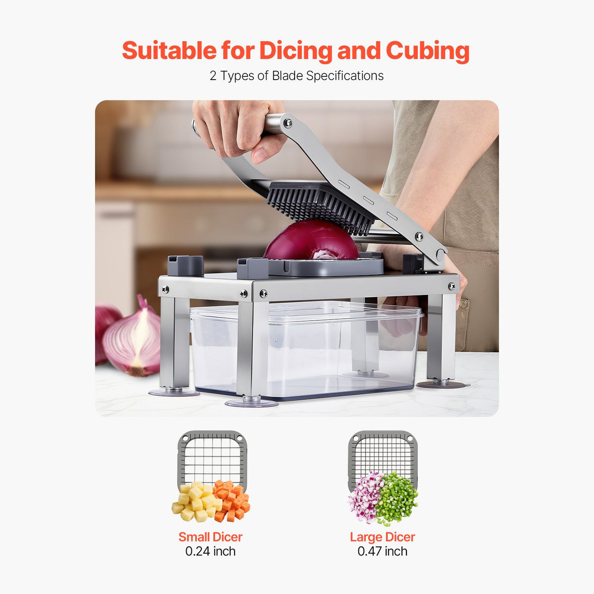 Vegetable Chopper Mandoline Slicer, All-in-1 Food Veggie Cutter with 9 Stainless Steel Blades, Cheese Grater Onion Potato Dicer with Container,Salad Spiralizer Kitchen Gadgets&Essentials