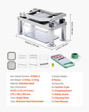 Radios: VEVOR Vegetable Chopper Mandoline Slicer, All-in-1 Food Veggie Cutter with 8 Stainless Steel Blades, Cheese Grater Onion Potato Salad Dicer with Container,Kitchen Gadgets&Essentials Home Appliances