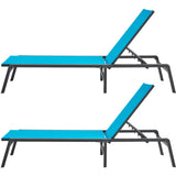 Outdoor Chairs: VEVOR Chaise Lounge Chair Outdoor Patio Lounge Chair Adjustable 5-Position 2 pcs