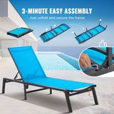 Outdoor Chairs: VEVOR Chaise Lounge Chair Outdoor Patio Lounge Chair Adjustable 5-Position 2 pcs