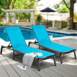 Outdoor Chairs: VEVOR Chaise Lounge Chair Outdoor Patio Lounge Chair Adjustable 5-Position 2 pcs
