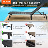 Outdoor Chairs: VEVOR Chaise Lounge Chair Outdoor Patio Lounge Chair Adjustable 5-Position 2 pcs