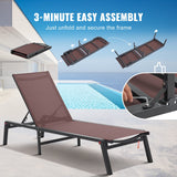 Outdoor Chairs: VEVOR Chaise Lounge Chair Outdoor Patio Lounge Chair Adjustable 5-Position 2 pcs