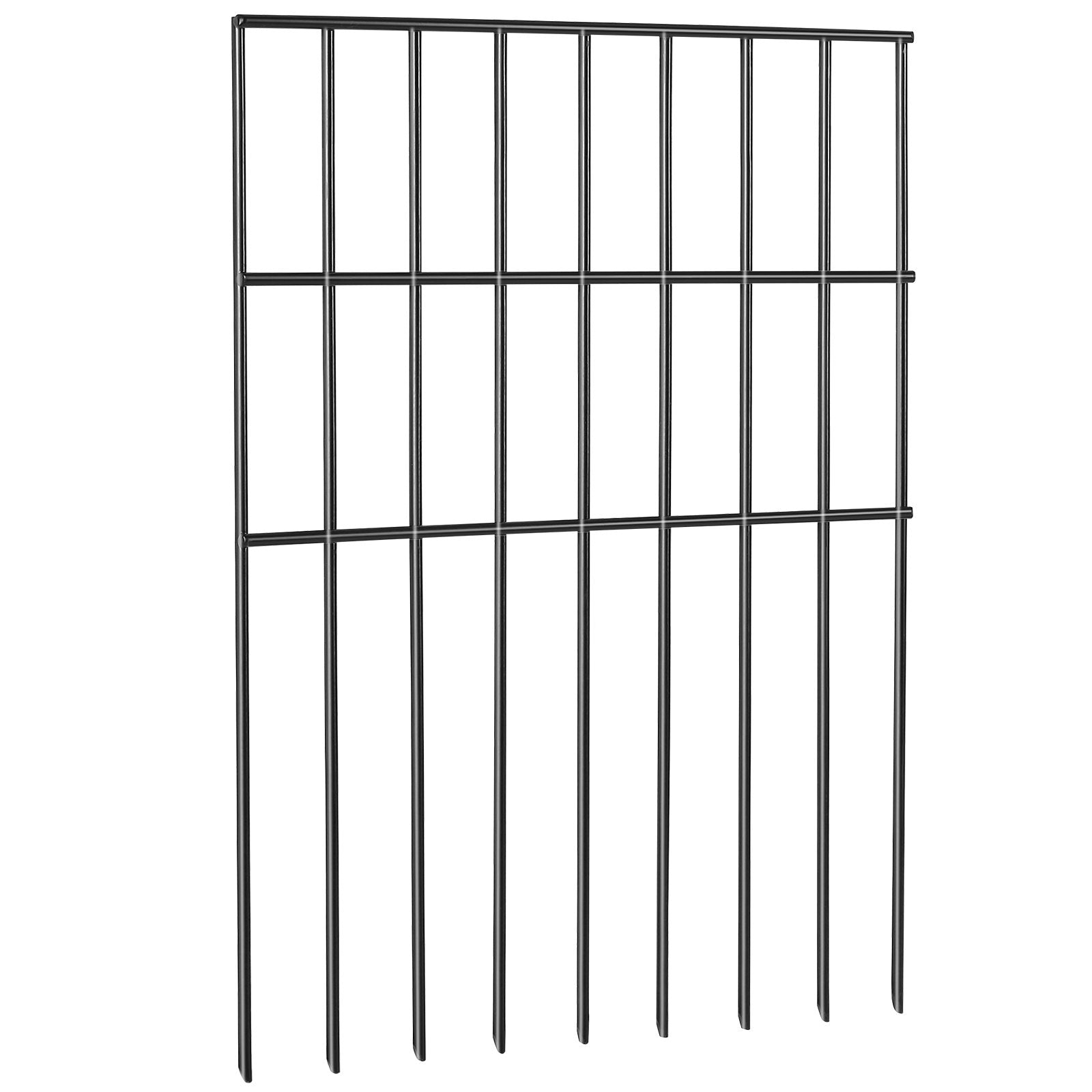 Fencing: VEVOR Garden Fence, No Dig Fence 44(H)x33(L)cm Animal Barrier Fence, Underground Decorative Garden Fencing with 3.81 cm Spike Spacing, Metal Dog Fence for the Yard and Outdoor Patio, 28 Pack