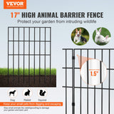 Fencing: VEVOR Garden Fence, No Dig Fence 44(H)x33(L)cm Animal Barrier Fence, Underground Decorative Garden Fencing with 3.81 cm Spike Spacing, Metal Dog Fence for the Yard and Outdoor Patio, 28 Pack