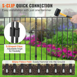 Fencing: VEVOR Garden Fence, No Dig Fence 44(H)x33(L)cm Animal Barrier Fence, Underground Decorative Garden Fencing with 3.81 cm Spike Spacing, Metal Dog Fence for the Yard and Outdoor Patio, 28 Pack