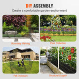 Fencing: VEVOR Garden Fence, No Dig Fence 44(H)x33(L)cm Animal Barrier Fence, Underground Decorative Garden Fencing with 3.81 cm Spike Spacing, Metal Dog Fence for the Yard and Outdoor Patio, 28 Pack