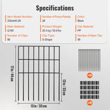 Fencing: VEVOR Garden Fence, No Dig Fence 44(H)x33(L)cm Animal Barrier Fence, Underground Decorative Garden Fencing with 3.81 cm Spike Spacing, Metal Dog Fence for the Yard and Outdoor Patio, 28 Pack
