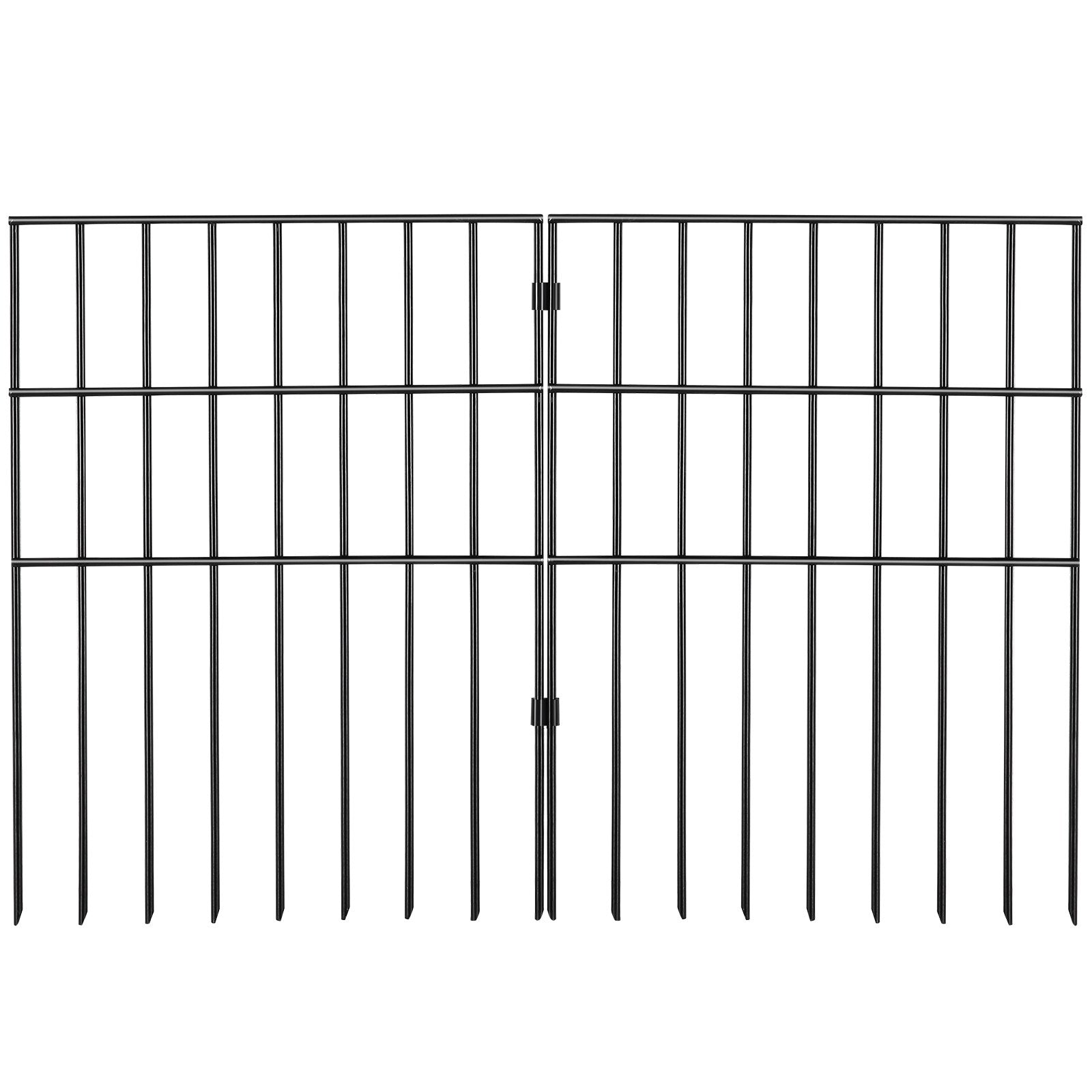 Fencing: VEVOR Garden Fence, No Dig Fence 44(H)x33(L)cm Animal Barrier Fence, Underground Decorative Garden Fencing with 3.81 cm Spike Spacing, Metal Dog Fence for the Yard and Outdoor Patio, 28 Pack