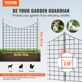 Fencing: VEVOR Garden Fence, 75×93 cm Animal Barrier Fence, Underground Decorative Garden Fencing with 6.38 cm Spike Spacing, Metal Dog Fence for the Yard and Outdoor Patio, 5 Pack
