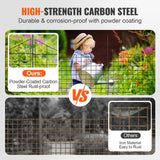 Fencing: VEVOR Garden Fence, 75×93 cm Animal Barrier Fence, Underground Decorative Garden Fencing with 6.38 cm Spike Spacing, Metal Dog Fence for the Yard and Outdoor Patio, 5 Pack