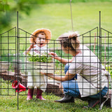 Fencing: VEVOR Garden Fence, 75×93 cm Animal Barrier Fence, Underground Decorative Garden Fencing with 6.38 cm Spike Spacing, Metal Dog Fence for the Yard and Outdoor Patio, 5 Pack