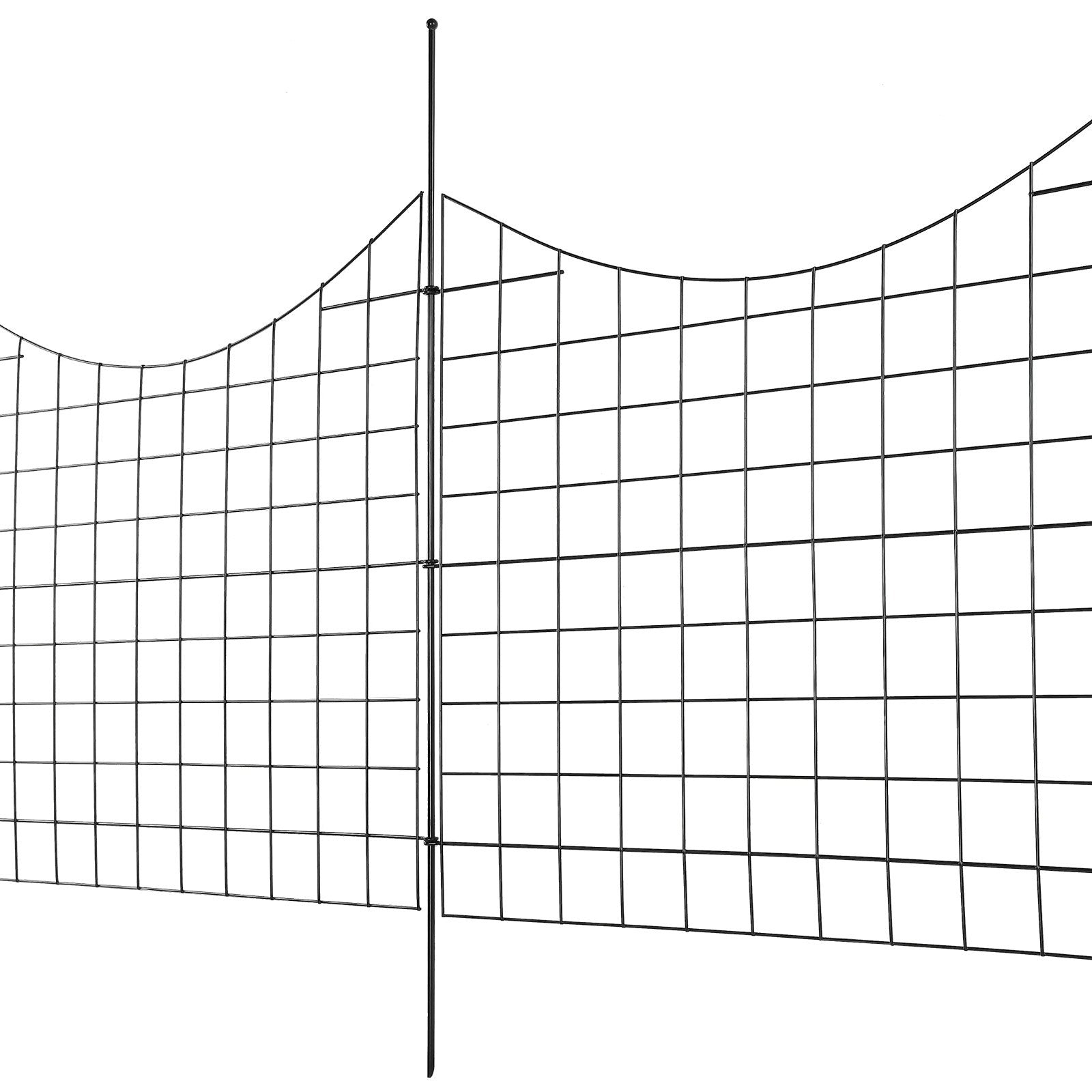 Fencing: VEVOR Garden Fence, 75×93 cm Animal Barrier Fence, Underground Decorative Garden Fencing with 6.38 cm Spike Spacing, Metal Dog Fence for the Yard and Outdoor Patio, 5 Pack