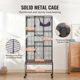 Bird Cages & Stands: VEVOR 69" Metal Small Animal Cage 4-Tier Rolling Ferret Cage with Tray 3 Ramps