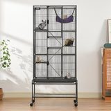 Bird Cages & Stands: VEVOR 69" Metal Small Animal Cage 4-Tier Rolling Ferret Cage with Tray 3 Ramps