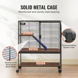 Bird Cages & Stands: VEVOR 36" Metal Small Animal Cage 2-Tier Rolling Ferret Cage with Tray A Ramp