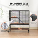 Bird Cages & Stands: VEVOR 39" Metal Small Animal Cage 2-Tier Rolling Ferret Cage with Tray A Ramp