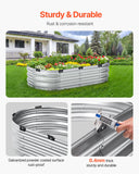 Garden Ornaments: VEVOR Metal Raised Garden Bed 4x2x1 ft Outdoor Galvanized Planter Box Silver