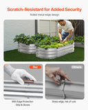 Garden Ornaments: VEVOR Metal Raised Garden Bed 4x2x1 ft Outdoor Galvanized Planter Box Silver