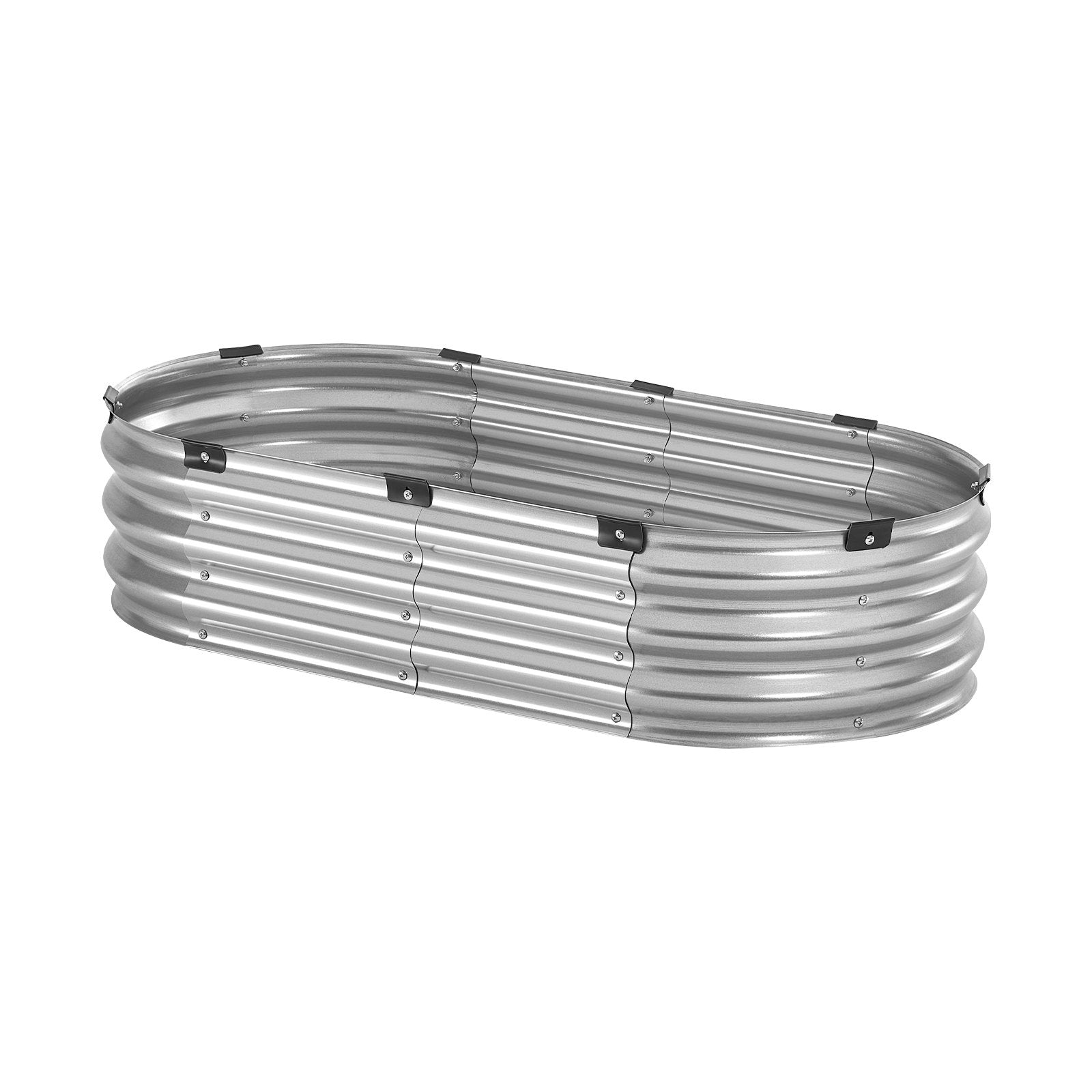 Garden Ornaments: VEVOR Metal Raised Garden Bed 4x2x1 ft Outdoor Galvanized Planter Box Silver
