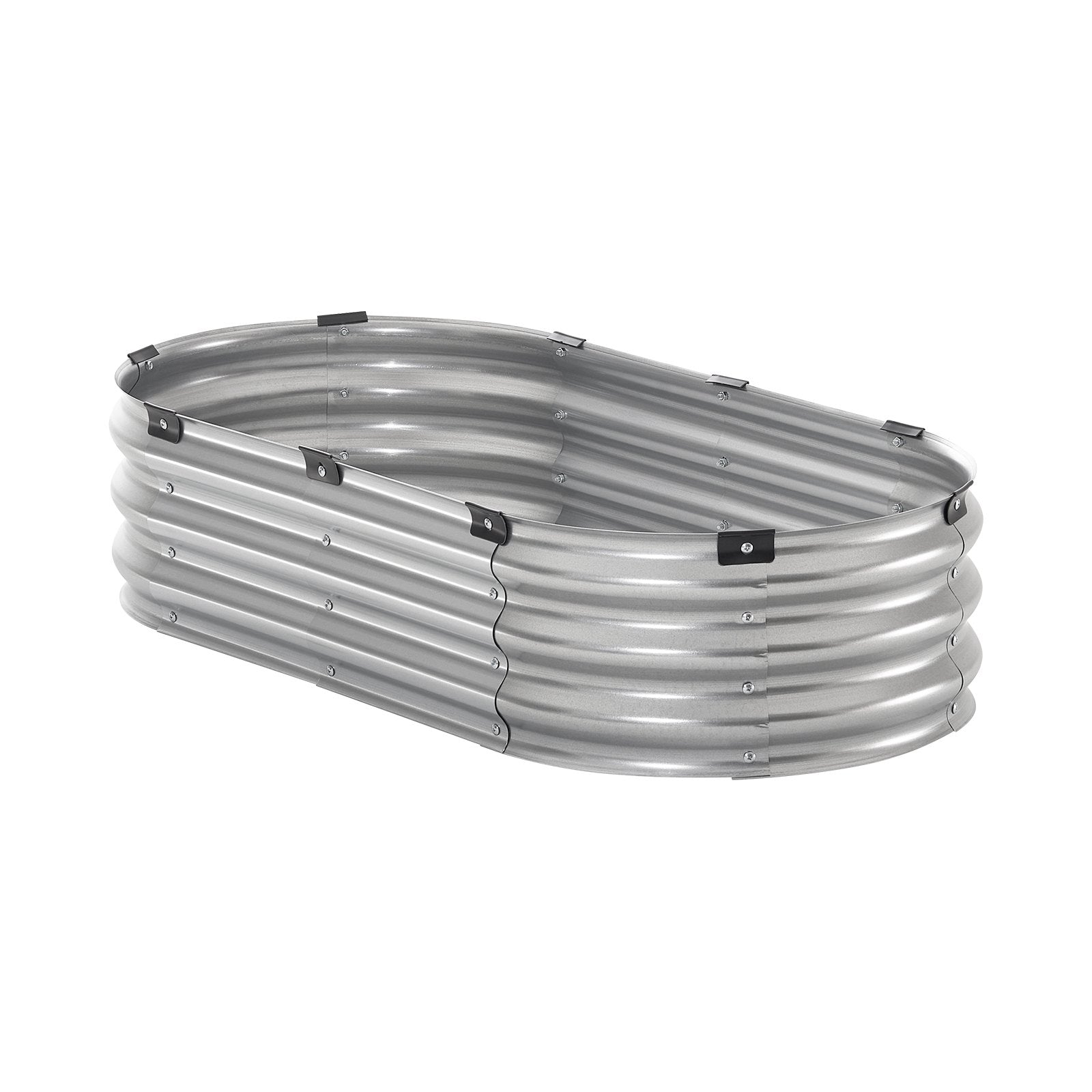 Garden Ornaments: VEVOR Metal Raised Garden Bed 4x2x1 ft Outdoor Galvanized Planter Box Silver