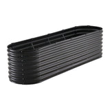 Garden Ornaments: VEVOR Metal Raised Garden Bed, 8 x 2 x 2 ft Outdoor Galvanized Planter Box, with Open Bottom, Large Oval Planter Raised Bed for Gardening Vegetables, Flowers, Herbs, and Succulent Plants, Dark Gray