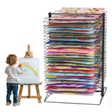 Clothing & Wardrobe Storage: VEVOR Art Drying Rack 50 Removable Shelves Painting Drying Rack for Classroom