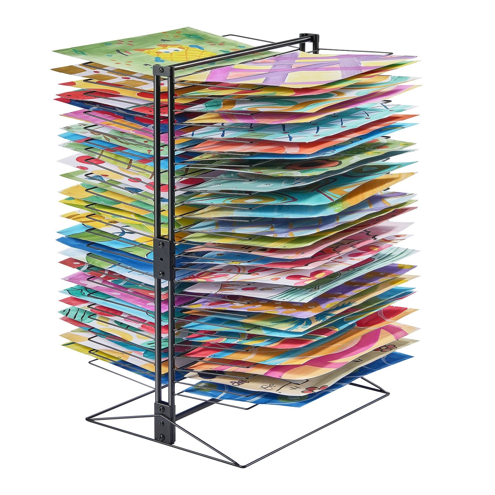 Clothing & Wardrobe Storage: VEVOR Art Drying Rack 50 Removable Shelves Painting Drying Rack for Classroom