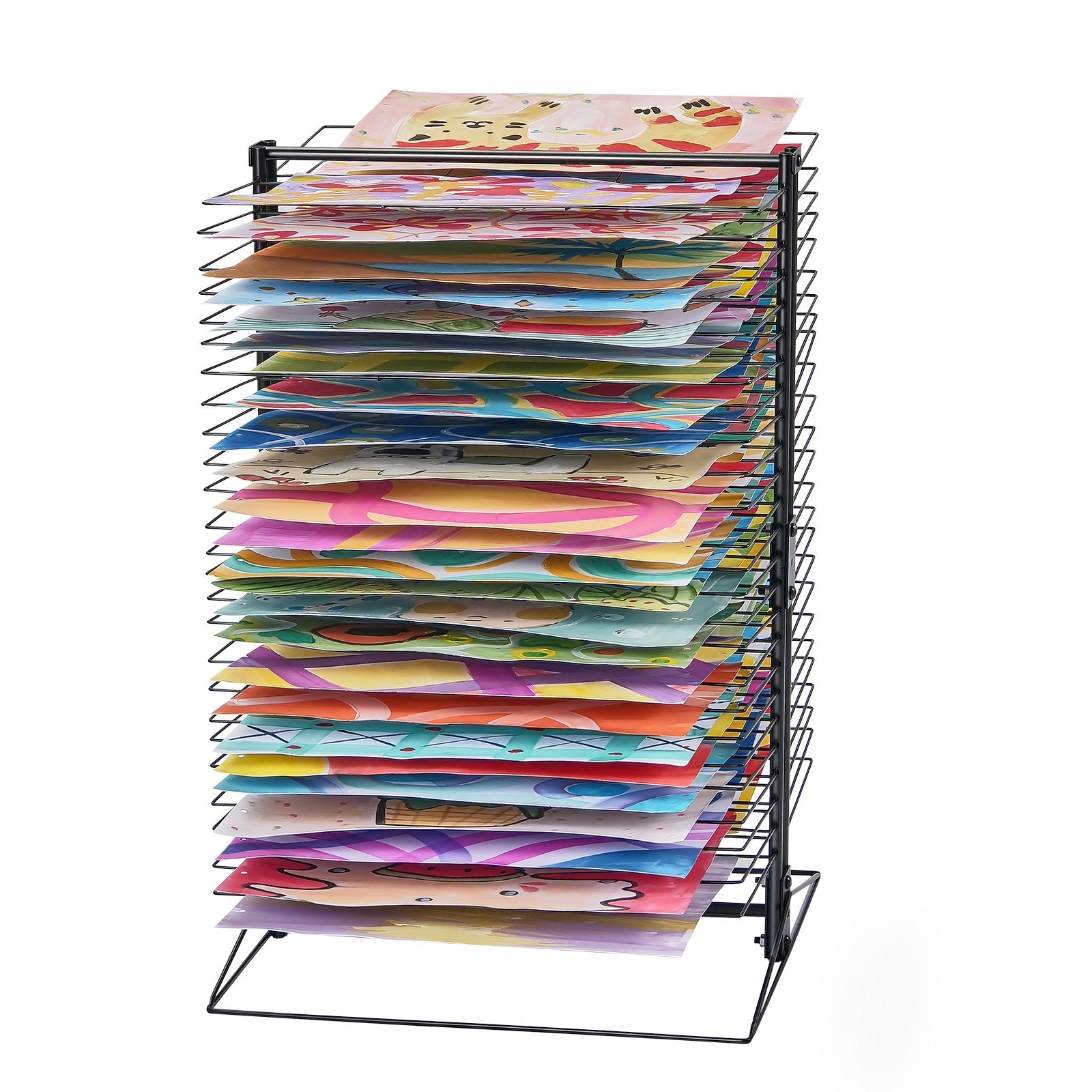 Clothing & Wardrobe Storage: VEVOR Art Drying Rack 50 Removable Shelves Painting Drying Rack for Classroom
