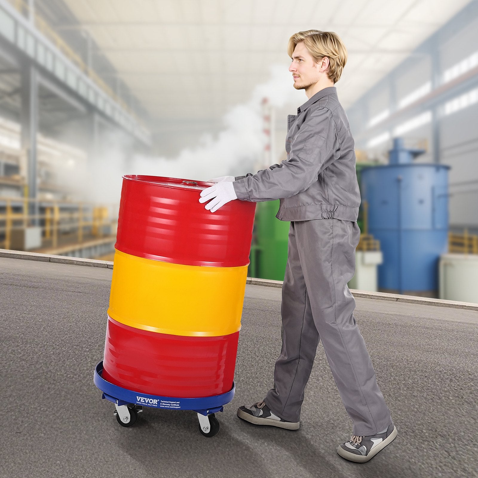 Side Tables: VEVOR 55 Gallon Drum Dolly 2000 lbs Barrel Dolly Cart Drum Caddy 4 Caster Wheels