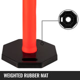 Automotive Repair & Speciality Tools: VEVOR 6Pack Traffic Delineator Posts 44 Inch Height, PE Delineator Cones Post Kit 10 inch Reflective Band, Delineators Post with Rubber Base 16 inch for Construction Sites, Facility Management etc.