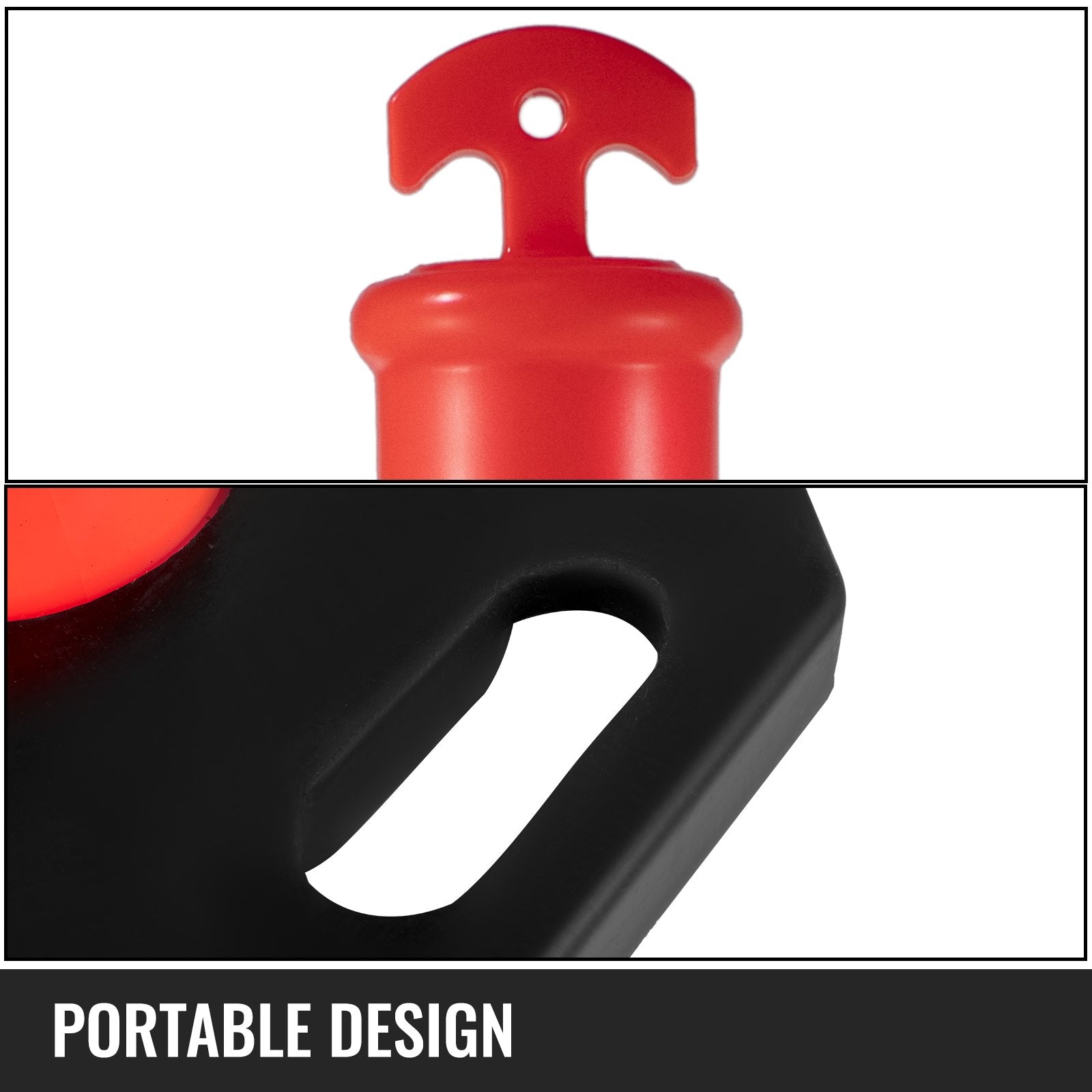 Automotive Repair & Speciality Tools: VEVOR 6Pack Traffic Delineator Posts 44 Inch Height, PE Delineator Cones Post Kit 10 inch Reflective Band, Delineators Post with Rubber Base 16 inch for Construction Sites, Facility Management etc.