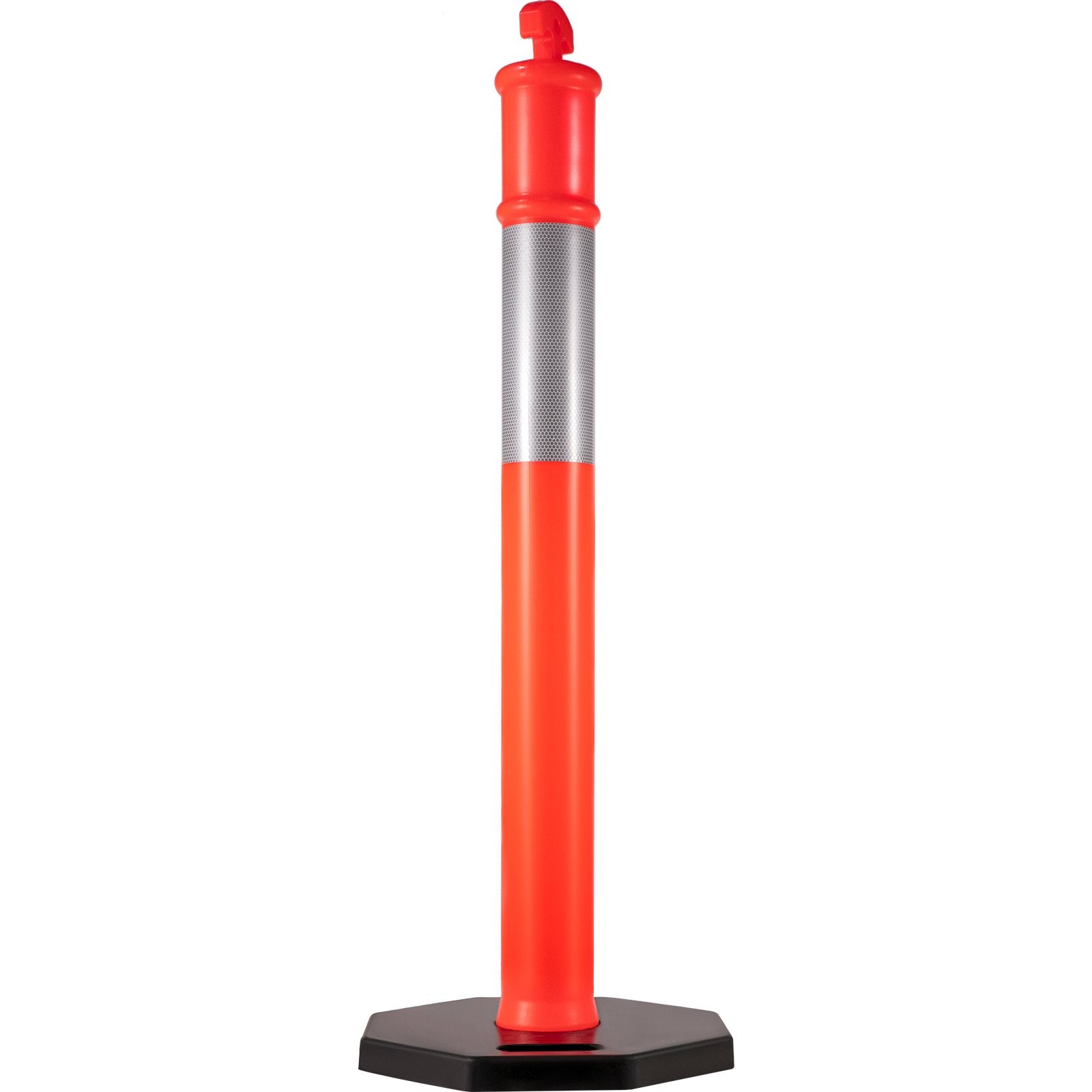 Automotive Repair & Speciality Tools: VEVOR 6Pack Traffic Delineator Posts 44 Inch Height, PE Delineator Cones Post Kit 10 inch Reflective Band, Delineators Post with Rubber Base 16 inch for Construction Sites, Facility Management etc.