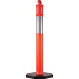Automotive Repair & Speciality Tools: VEVOR 6Pack Traffic Delineator Posts 44 Inch Height, PE Delineator Cones Post Kit 10 inch Reflective Band, Delineators Post with Rubber Base 16 inch for Construction Sites, Facility Management etc.