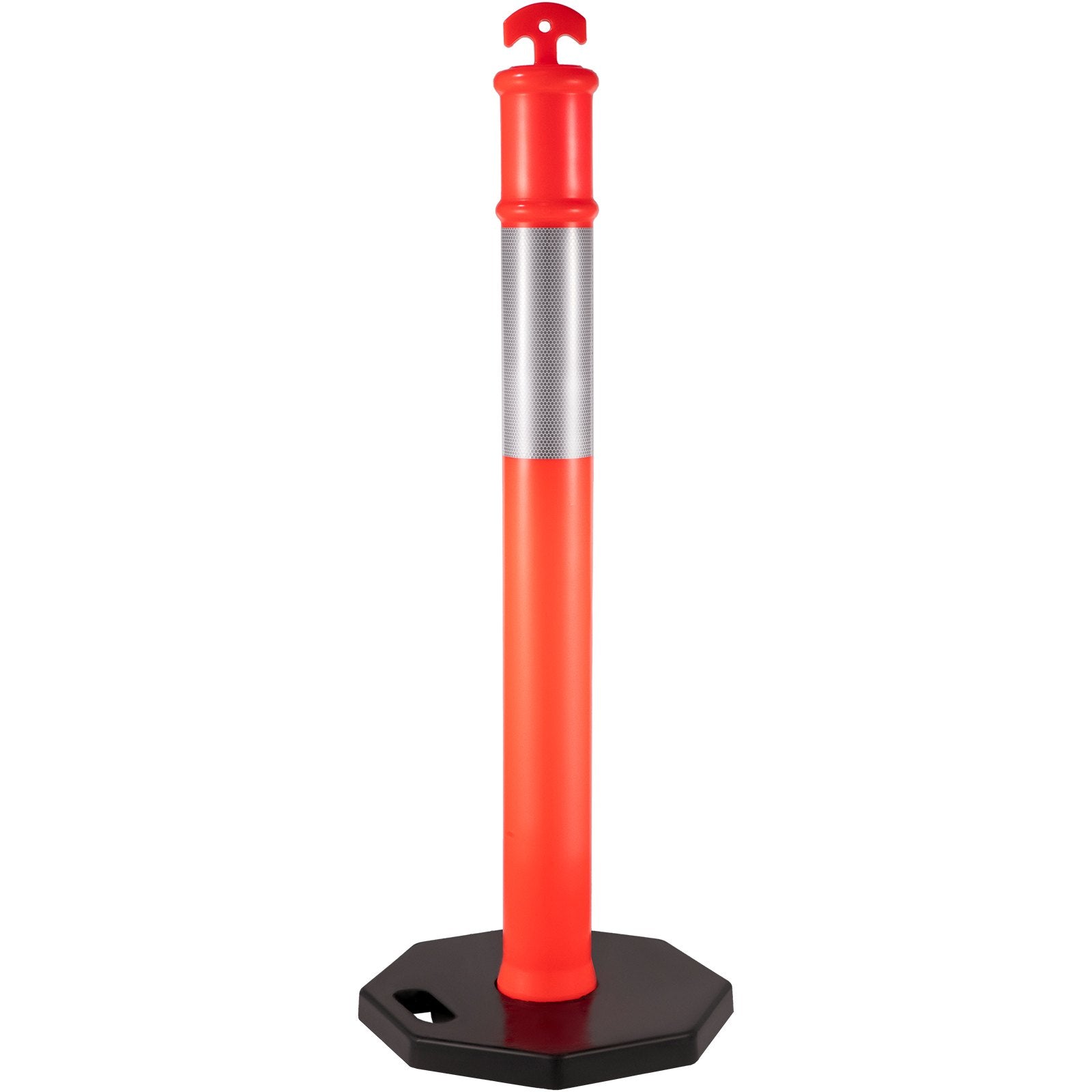 Automotive Repair & Speciality Tools: VEVOR 6Pack Traffic Delineator Posts 44 Inch Height, PE Delineator Cones Post Kit 10 inch Reflective Band, Delineators Post with Rubber Base 16 inch for Construction Sites, Facility Management etc.
