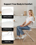 Dining Set: VEVOR 4 Pack Folding Chairs, Foldable Plastic Chairs with Heavy Duty Metal Frame, Portable Folding Card Table Chairs, Stackable Indoor Outdoor Seats for Home, Yard, Garden, Parties, Events, White