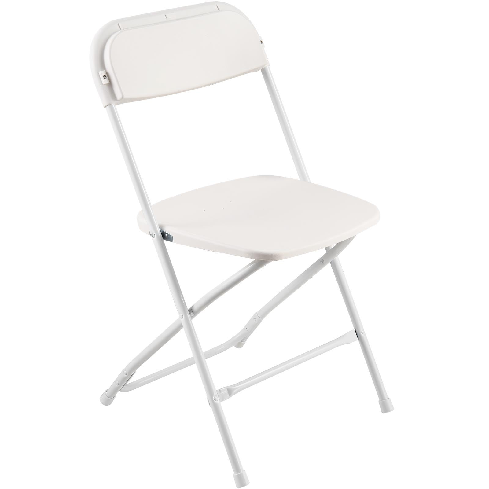 Dining Set: VEVOR 4 Pack Folding Chairs, Foldable Plastic Chairs with Heavy Duty Metal Frame, Portable Folding Card Table Chairs, Stackable Indoor Outdoor Seats for Home, Yard, Garden, Parties, Events, White