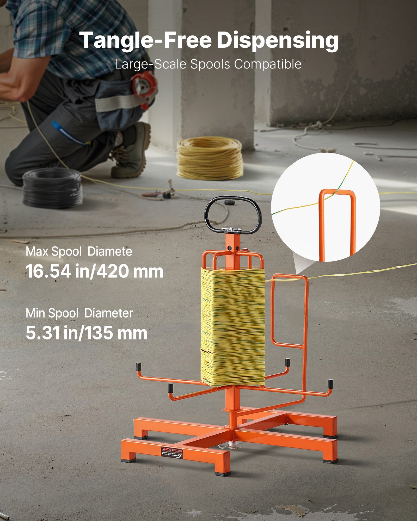 Retail: VEVOR Cable Dispenser Floor Stud Mounted Portable Electrical Industrial Retail